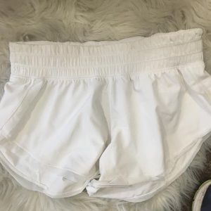 White Lululemon shorts